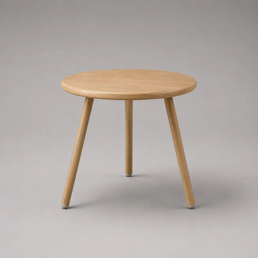 Table basse ronde en chêne massif naturel ? 50 × H 45 cm